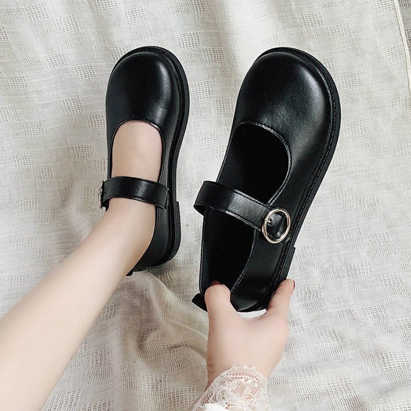 Giày Búp Bê Da Mềm Phong Cách Lolita Nhật Bản Xinh Xắn Dành Cho Nữ ISS990