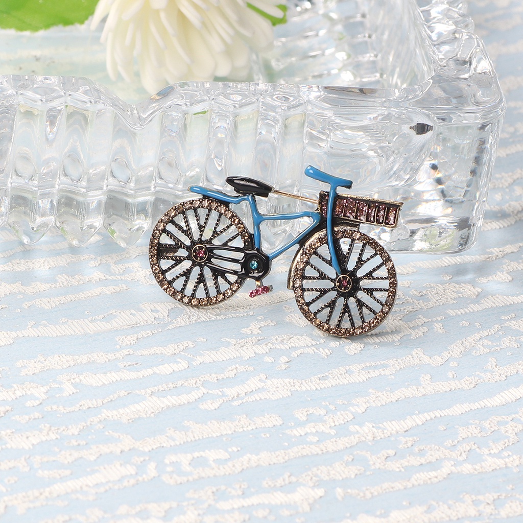 Trâm Cài Hình Xe Đạp Cổ Điển Bằng Thép Không Gỉ