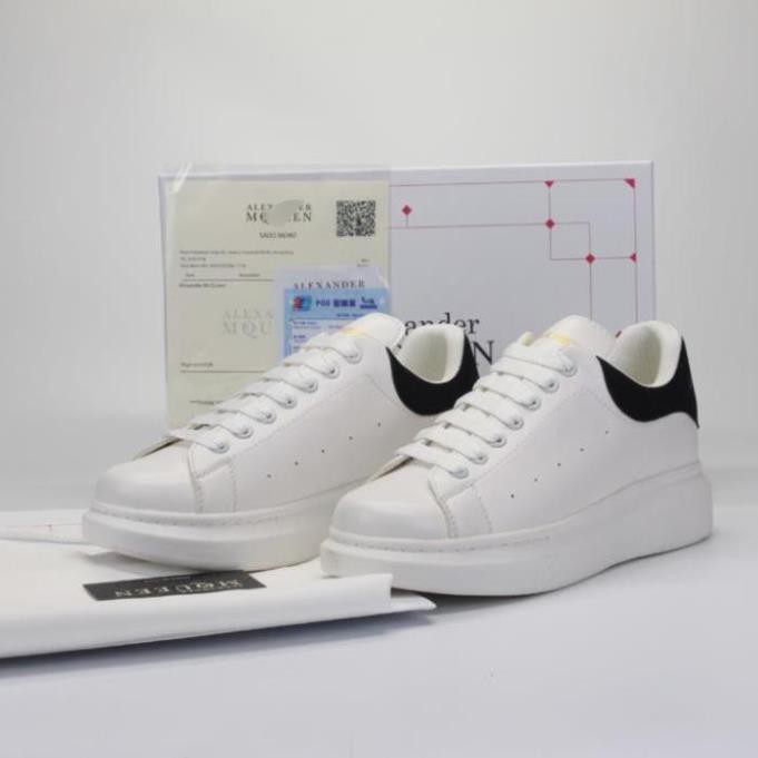 Giày 𝐌𝐂 𝐐𝐔𝐄𝐄𝐍 ⚡️𝐒𝐢ê𝐮 𝐑ẻ⚡️ Giày MCQ Độn Đế 3 Phân Màu Trắng Gót Đen nam nữ Hot Trend full box bill