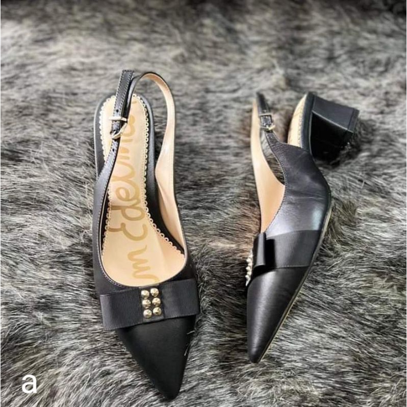 Giày cao gót vuông Sam Edelman màu đen nóng hổi, đẹp, hàng xuất xịn, giá xinh, dành cho công sở, đi tiệc, đi chơi
