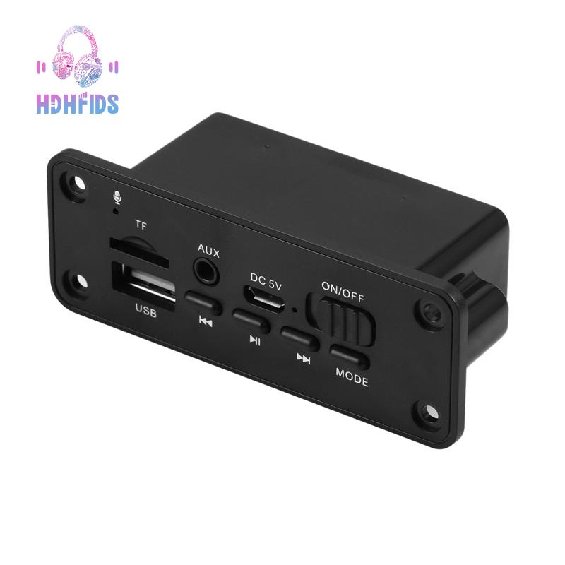 Bluetooth 5.0 MP3 Decoder Board ule 2 x 3W Speaker Car FM Radio ule 5V Support Recording Call Handsfree Function