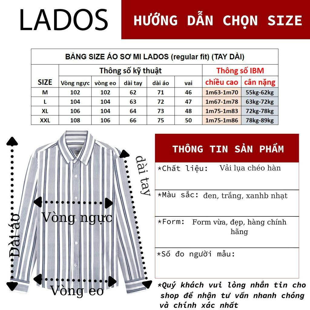 Áo sơ mi nam dài tay thời trang Hàn Quốc LADOS - 8124 chất vải mịn mát, thấm hút tốt, dễ phối đồ