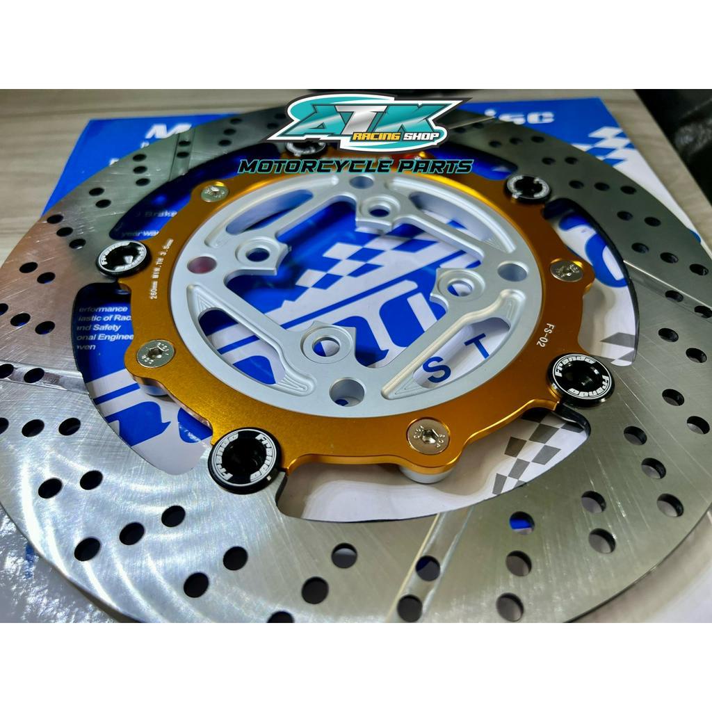 Đĩa thắng trước size 260mm thương hiệu Fando lắp thông dụng cho các dòng xe mâm 4 lổ đĩa