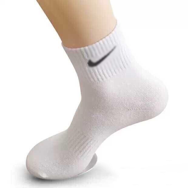 Tất Vớ Ni.ke Trắng Đen Thể Thao Cổ Ngắn Cổ Trung Cổ Cao Nam Nữ Vải Dệt kim