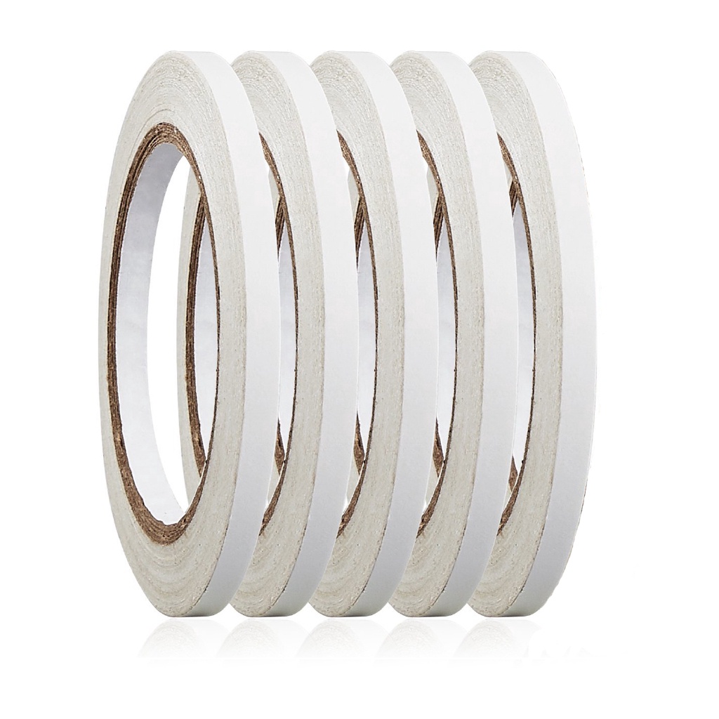 Cuộn Băng Keo Hai Mặt Màu Trắng Rộng 6mm Rộng 1 Cuộn Tiện Dụng