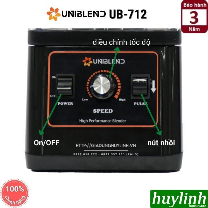 [Mã ELHA22 giảm 5% đơn 300K] Máy xay sinh tố công nghiệp Uniblend UB-712 - 1680W - 1.8 lít