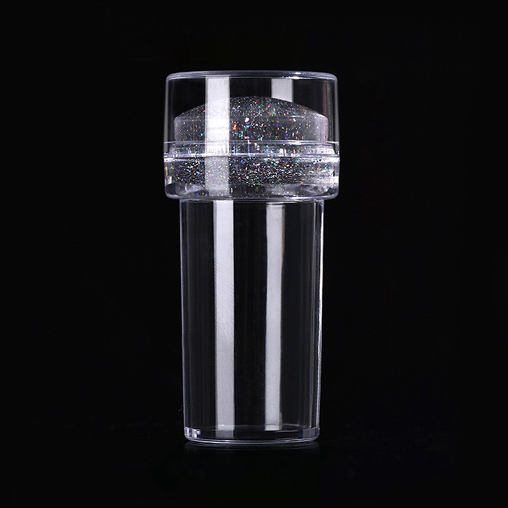 1 Bộ Dụng Cụ In Dấu Trang Trí Móng Tay Đầu Tròn Bằng Silicon Trong Suốt Chống Nhòe Dành Cho Bạn Nữ