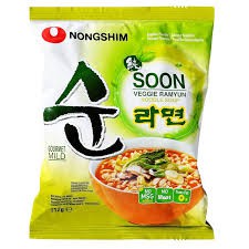 Lốc 5 Gói Mì Chay Soon Veggie Ramyun Nongshim (112g / Gói)