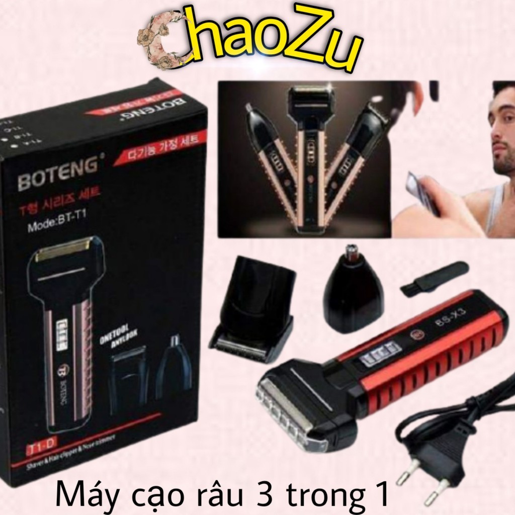 MÁY CẠO RÂU❤️FREESHIP❤️Máy cạo râu Boteng❤️Cạo Râu-Cắt Tóc-Tỉa Lông mũi cao cấp