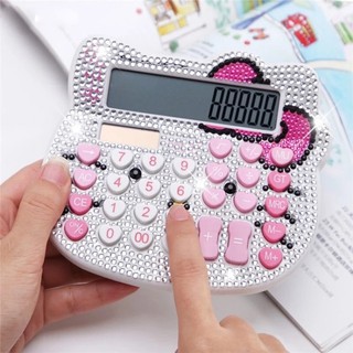 Máy tính hello kitty xài pin và năng lượng mặt trời 12 chữ số