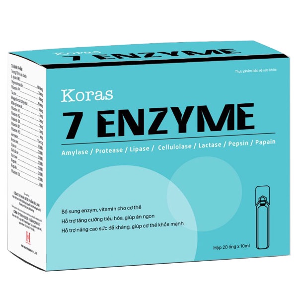 7 Enzyme Koras - Hỗ trợ bổ sung enzym, vitamin cho trẻ nhỏ (20 ống)