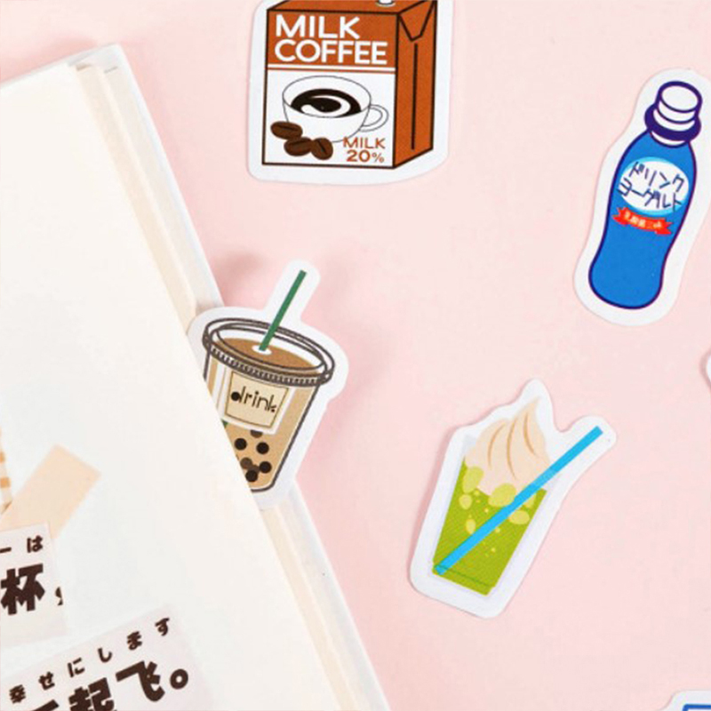 [nofreeVN]Cold Drink Shop Diary Album Sticky Notes Memo Pad Planner Stickers Stationery