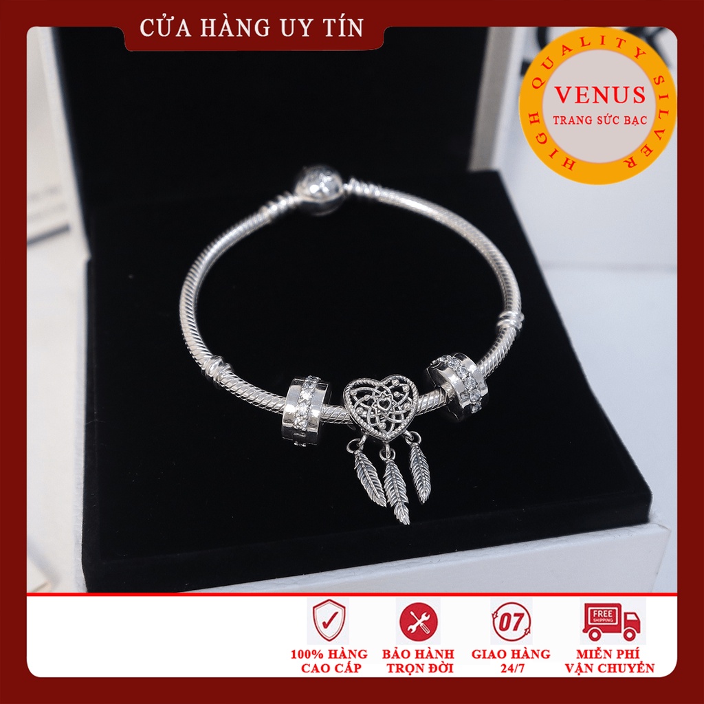 Vòng charm mệnh Kim đơn giản- Bạc 925 cao cấp- VENUS002