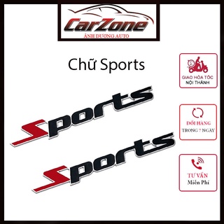 Chữ Nổi Sport Kim Loại Ver.1 - Chữ Nổi Sport Kim Loại Dán Trang Trí Ô Tô