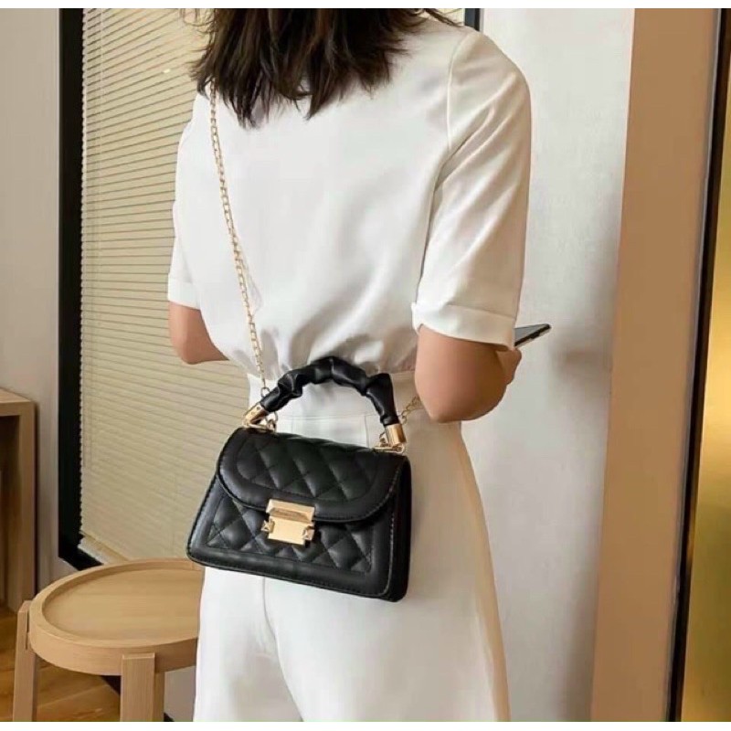 Túi xọc chéo quai nhún dáng tiểu thư