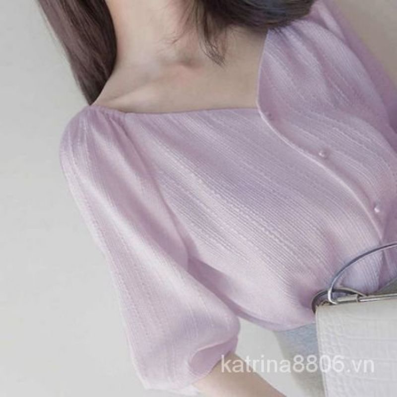 Áo blouse cổ tim