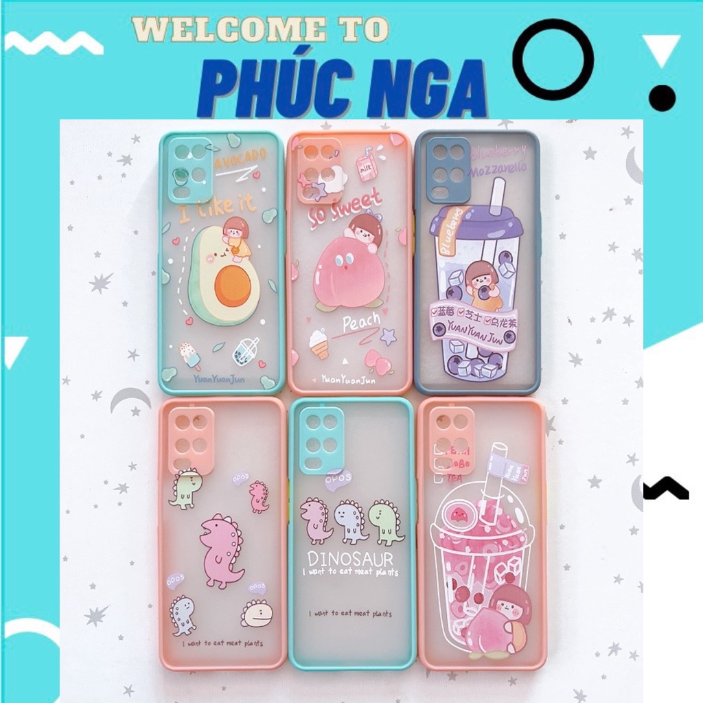 Ốp nhám viền cao su OPPO F9 /A7 / A5S /A12/Oppo A54 4G/Oppo A93/F17 PRO/REALME C20/C11 2021