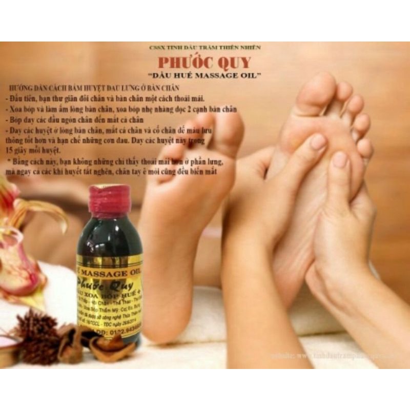 Dầu massage Huế 1 chai 60 ml ( hiệu Phước Quy , chính hãng )