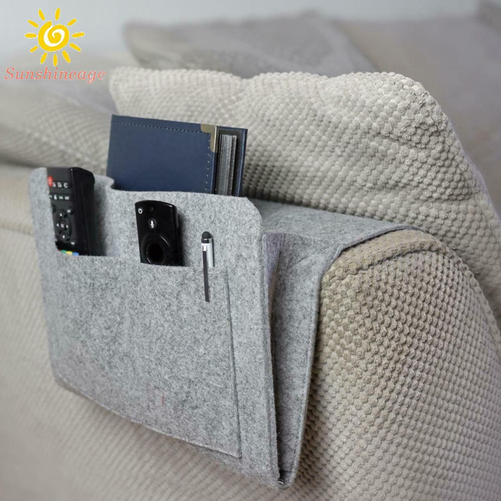 SUNAGE- ~1 Pcs Sofa Bedside Storage Hanging Bag Felt Organizer Pocket Remote Book Holder【SUNAGE-HOT Fashion】