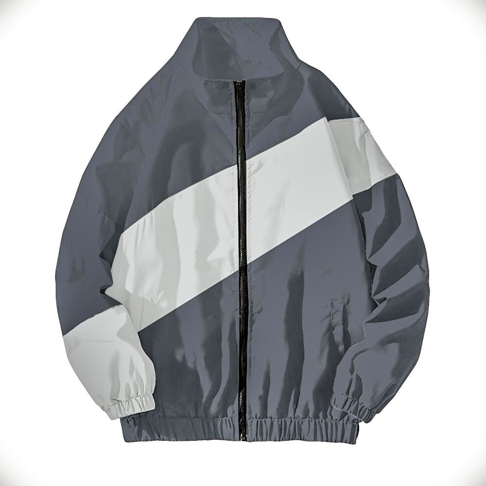 Áo Khoác Jacket Dù Unisex Form Rộng iGB Basic Xám Chéo iMA God Breaker