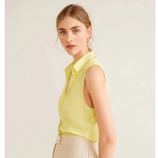 [Mango Auth] Áo Sơ Mi Ngắn Tay Nữ Mango