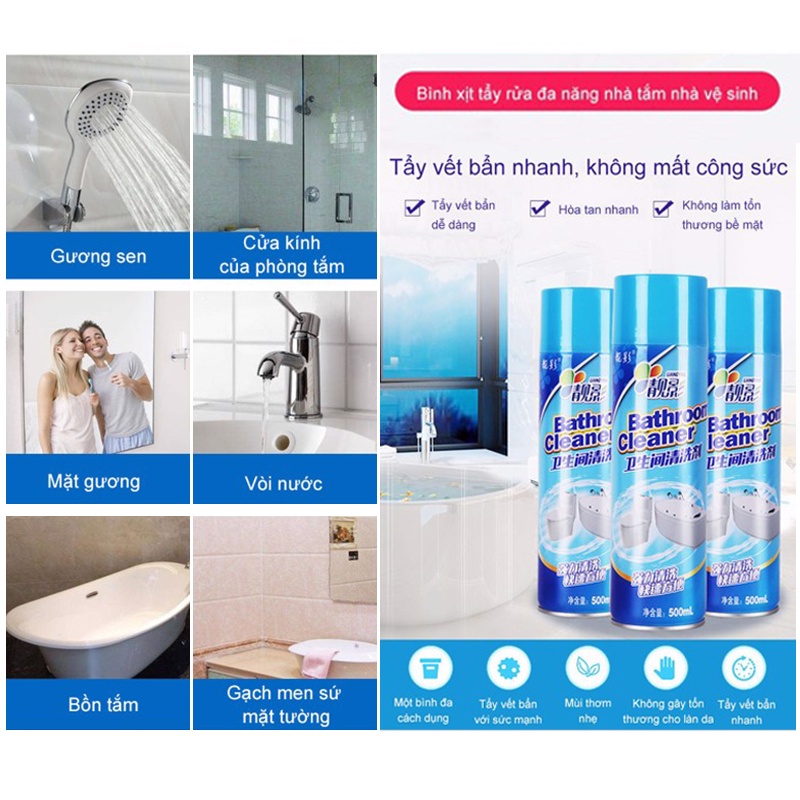 Bình Xịt Tẩy Rửa Nhà Tắm Bathroom Cleaner Đa Năng Tiện Dụng