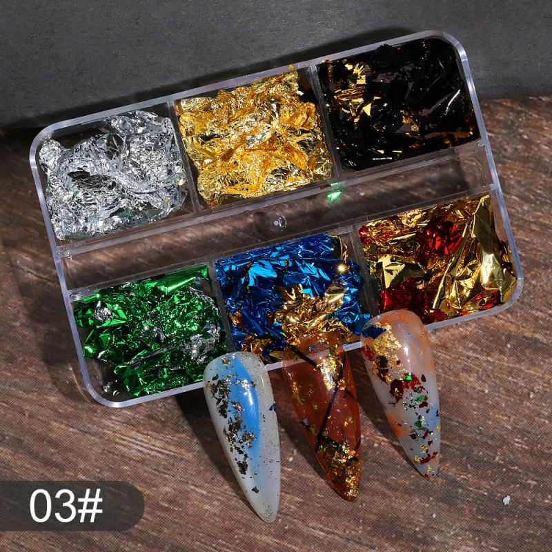 Hộp miếng dán trang trí móng tay UR SUGAR nghệ thuật màu sắc độc đáo