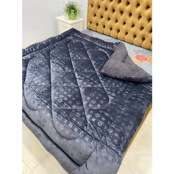 Chăn Lông Cừu Thương Hiệu Hoạ Tiết L,V Chăn Đại Hàn Nặng 3,5kg