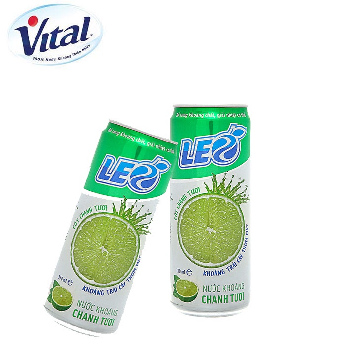 [ Freeship HCM ] - Lốc 6 Lon Nước Khoáng Có Ga Leo Vị Chanh Tưoi 330ml ( 6 x 330ml )