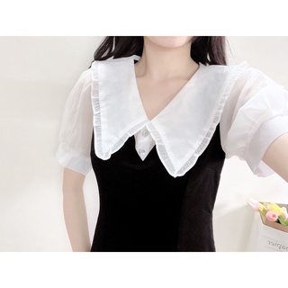 Váy thiết kế cổ bẻ khuy( ảnh thật, có sẵn)