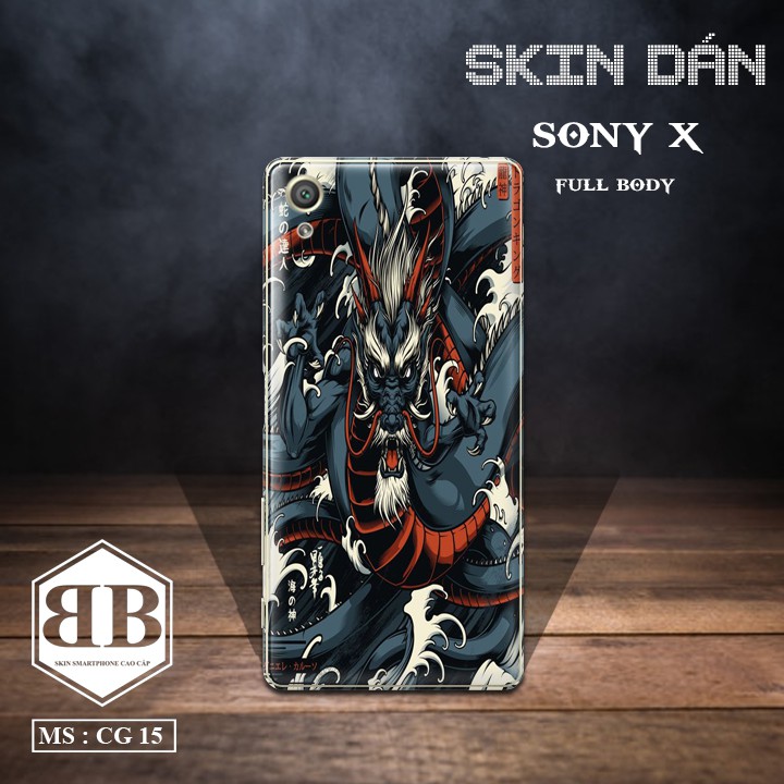 Bộ Skin Dán Sony Xperia X dán full lưng viền dùng thay ốp lưng điện thoại siêu chất