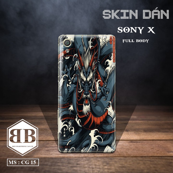 Bộ Skin Dán Sony Xperia X dán full lưng viền dùng thay ốp lưng điện thoại đẹp- độc-lạ