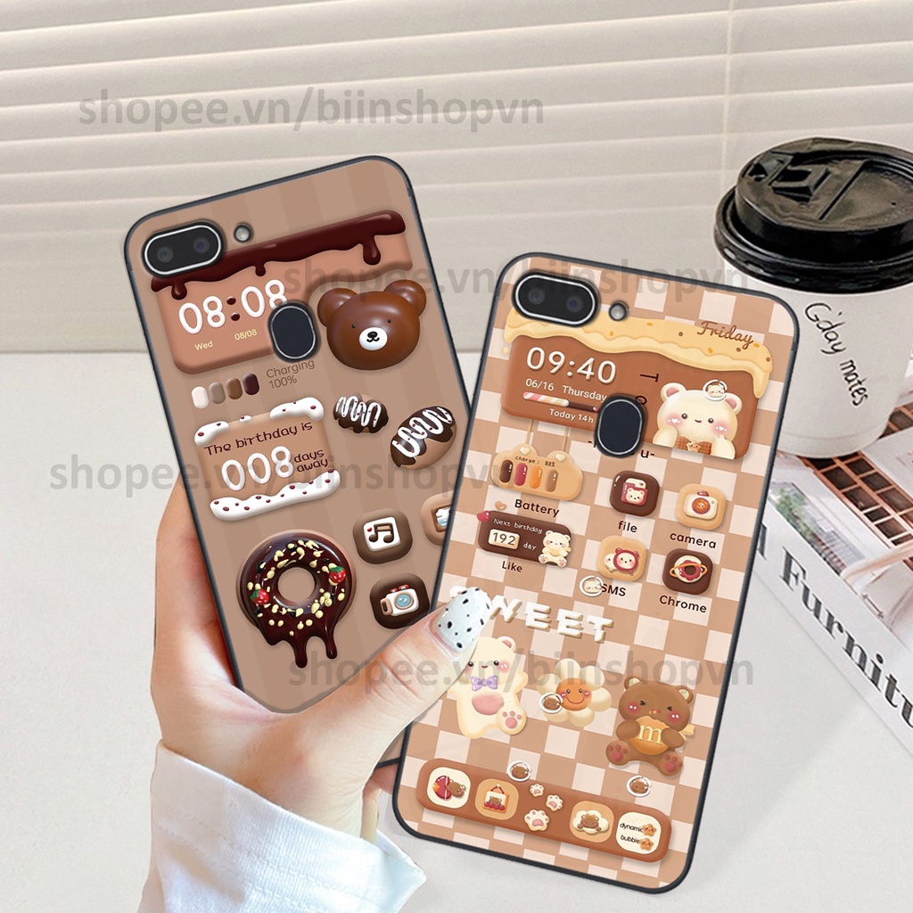 Ốp Realme 1 / 2 in hình gấu chocolate kẹo ngọt siêu đẹp siêu xinh