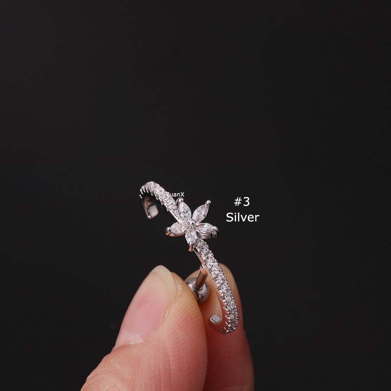 1 Khuyên Tai Dài 6Mm Bằng Thép Không Gỉ 16Mm Màu Vàng / Bạc