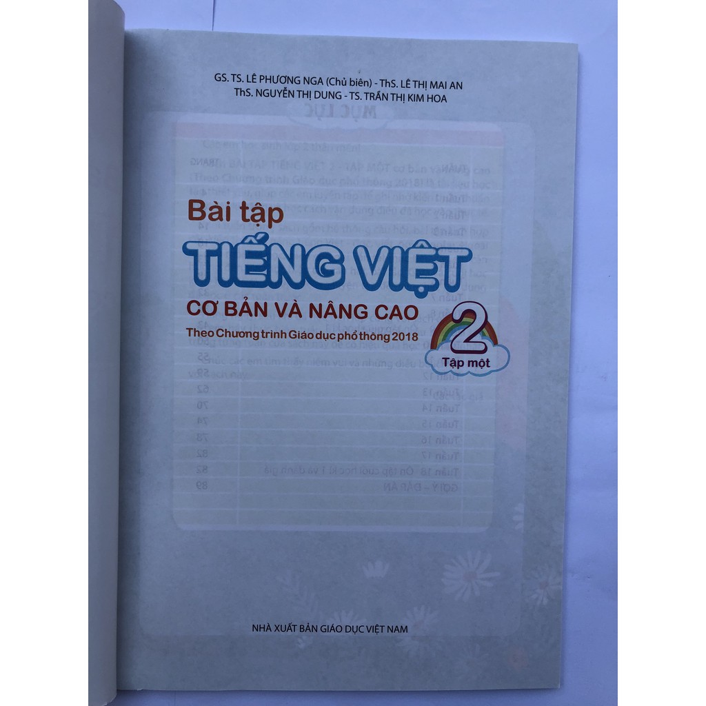 Sách – Bài tập Tiếng Việt cơ bản và nâng cao lớp 2 chương trình mới – NXB Giáo dục – Lê Phương Nga