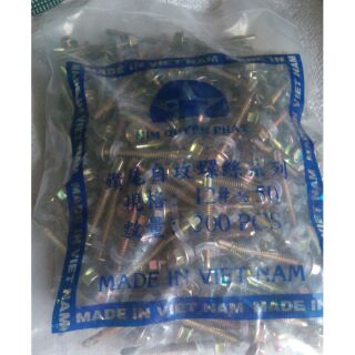 1 bịch 200 con vít bắn tôn/gỗ 12 x 50 ron trắng