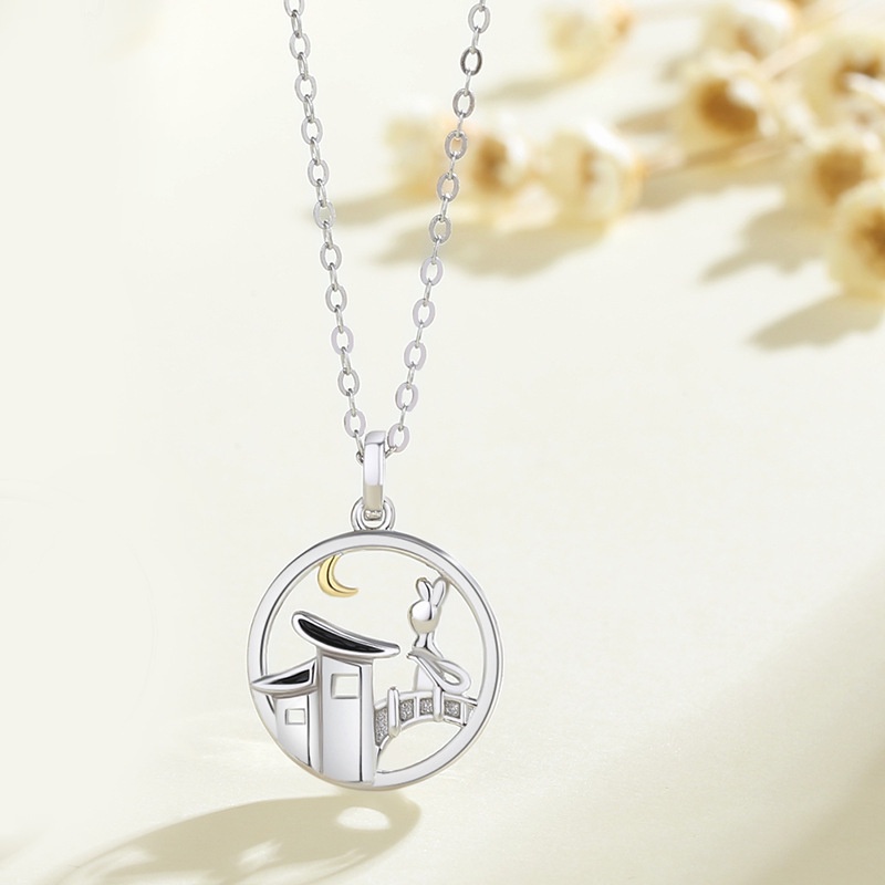 Cặp Vòng cổ Mặt Cây Cầu Magie Đơn Giản Thời Trang Dành Cho Cặp Đôi