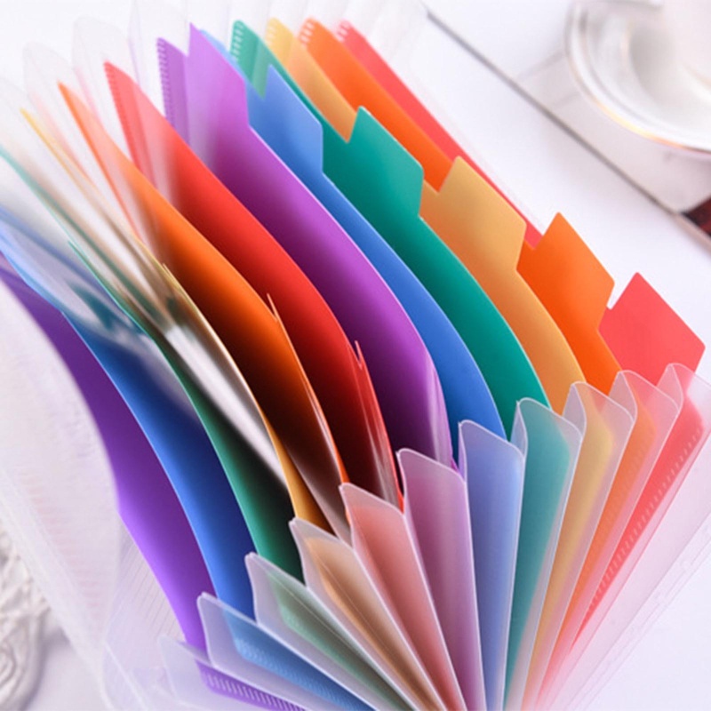 Tệp Đựng Tài Liệu Khổ A6 Nhiều Ngăn Tiện Dụng