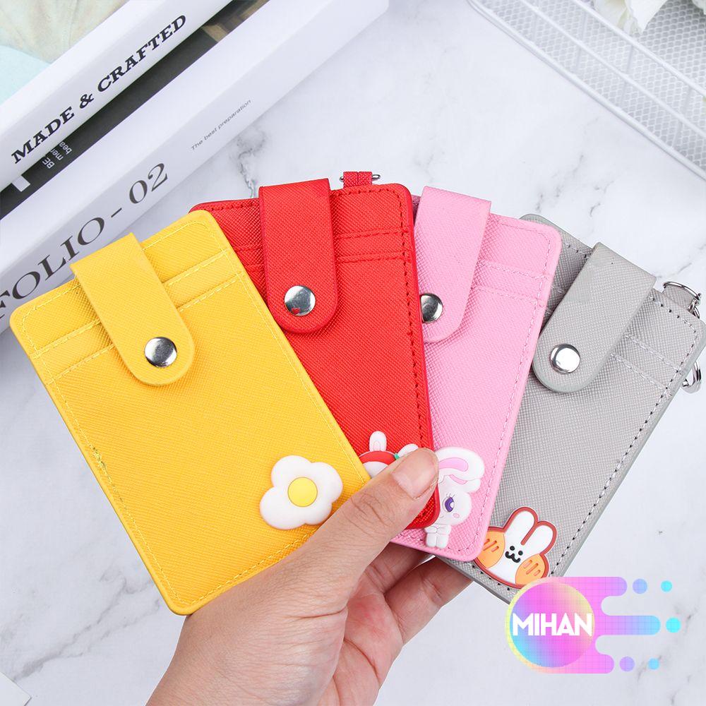 Ví đựng thẻ ID/ thẻ ngân hàng bằng da PU kèm móc khóa