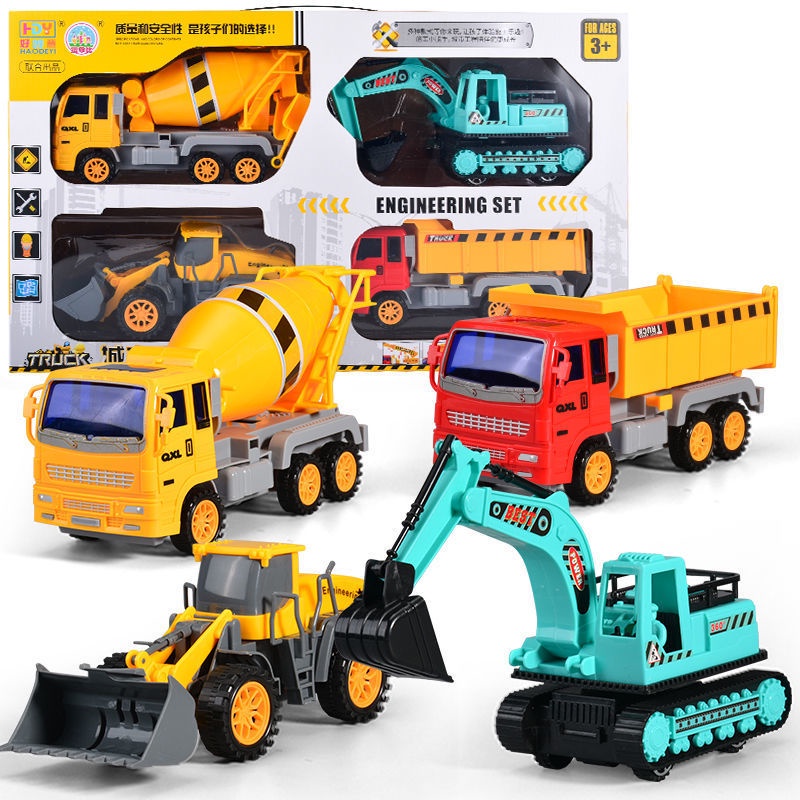 Bộ Đồ chơi 6 ô tô xe tải,xe công trình xây dựng cỡ lớn trẻ em