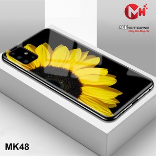 Ốp lưng cường lực hình hoa hướng dương MK48 cho điện thoại Samsung A51