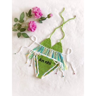 Bộ bikini tua rua siêu xinh cho bé