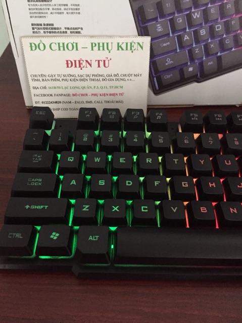 Combo chuột và bàn phím giả cơ LED GTX300 (tặng thảm lót chuột) | BigBuy360 - bigbuy360.vn