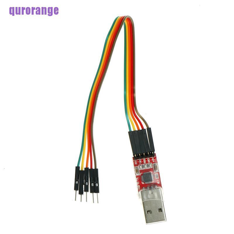 qurorange 1pc CP2102 Module USB to TTL Serial Converter UART STC Download 5pcs Cable UJS