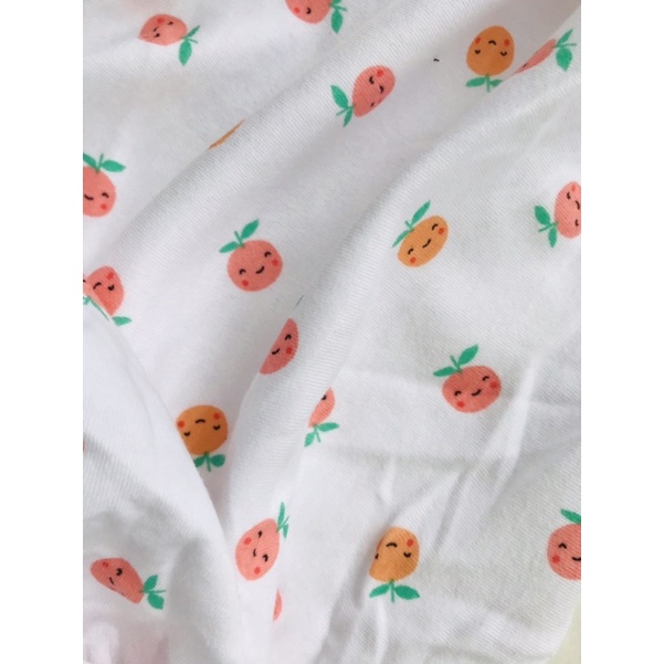 Vải thun sơ sinh 2c Hàn hình quả táo