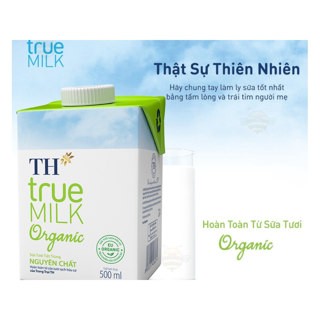 THÙNG 12 HỘP SỮA TƯƠI HỮU CƠ TH TRUE MILK ORGANIC (12 hộpx500 ml)