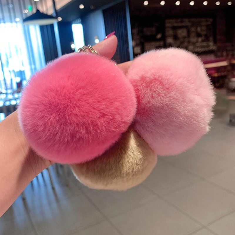 50 Móc Khóa Quả Cầu Lông Xù Đáng Yêu