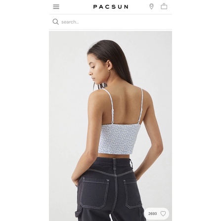 Croptop 2 dây Pacsun