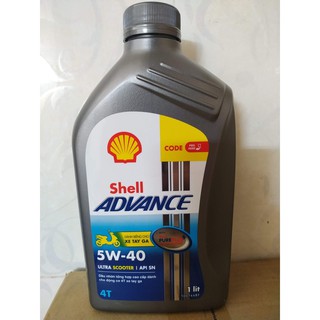 Nhớt Xe Tay Ga Shell Advance Ultra 5W40 API SN 100% Tổng Hợp - 1L