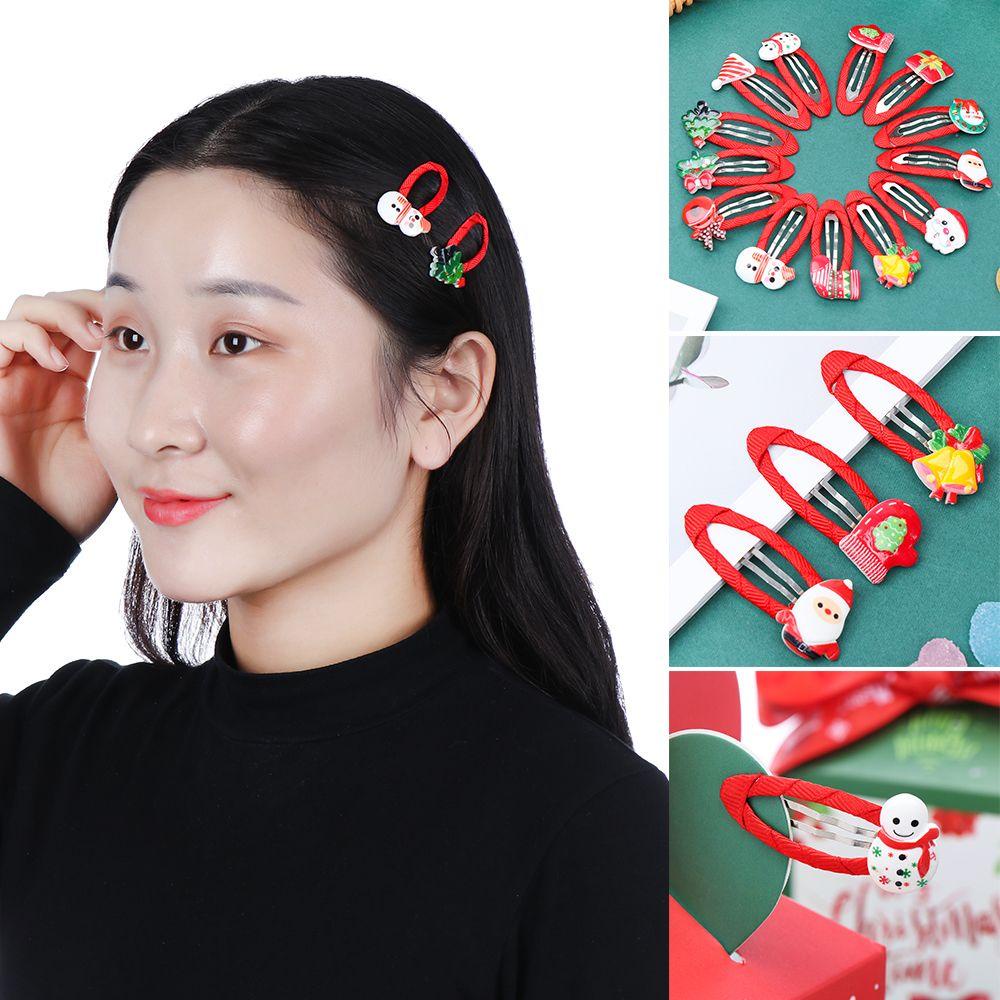 Kẹp Tóc Người Tuyết Màu Kẹo Giáng Sinh